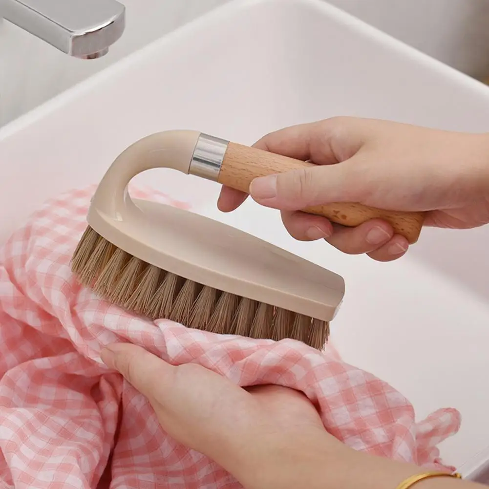

1pc Wooden Cleaning Brush Multifunctional Log Color Washing Decontamination Bathroom Floor Brush Shoe Laundry Cleaning Brus V6Y5