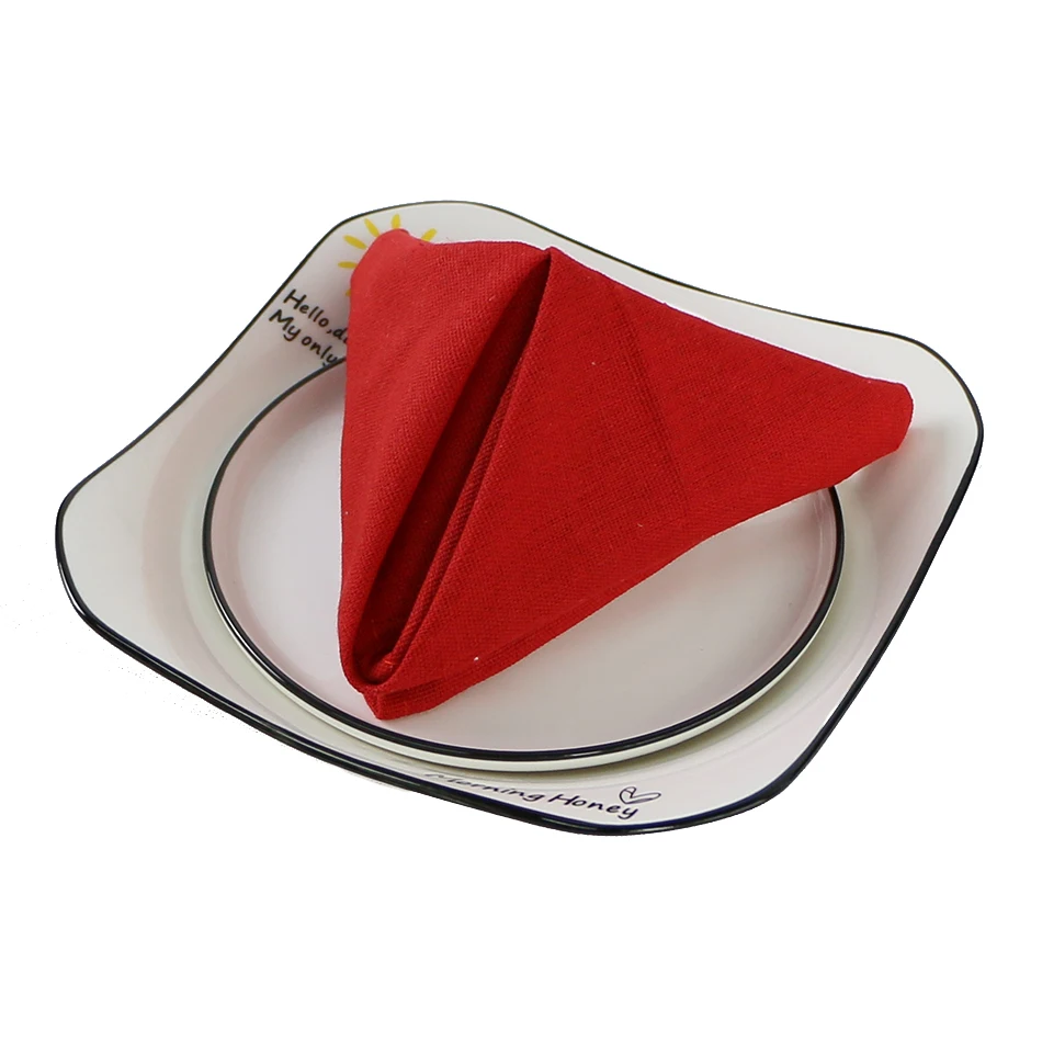 Обеденным столом Отель салфетки для кухни пластины полиэстер лен смесь место