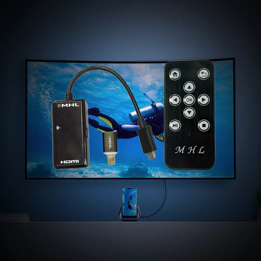 Мобильный телефон видеокабель HD hdmi и беспроводной пульт дистанционного