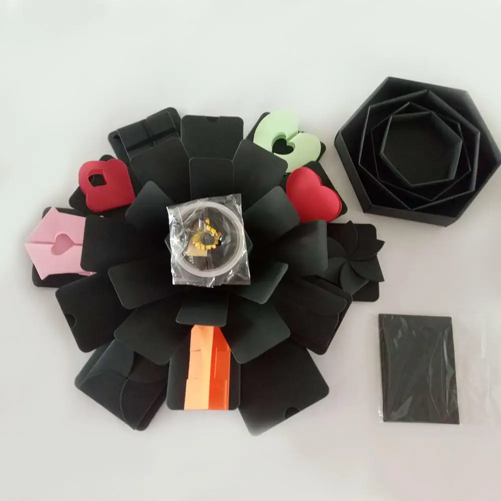 1 шт. шестигранный 5 Слои 6 двухсторонняя взрыв подарочной коробке DIY Фотоальбом