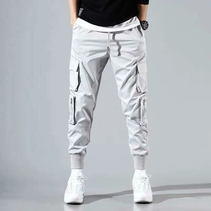 

2021 Mens Streetwear Joogers Pants Cargo Pants Men Black Sweatpant Male Hip hop Autumn Pockets Trousers Overalls