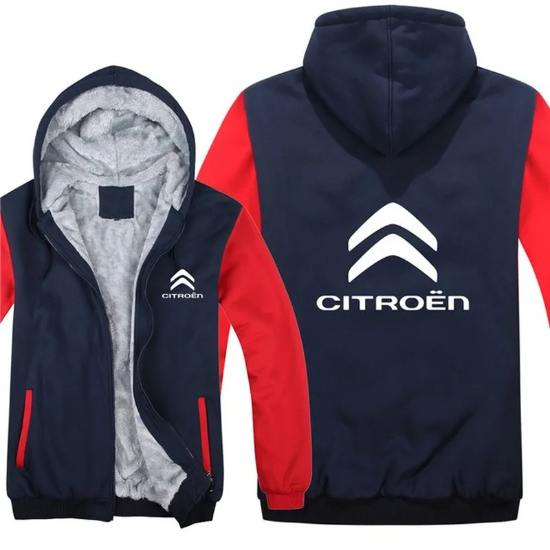 

NEW Citroen Hoodies Mans Jacket Winter High Quality Men Casual Wool Liner Unisex Casual Fleece Coat Sweatshirt Pullover