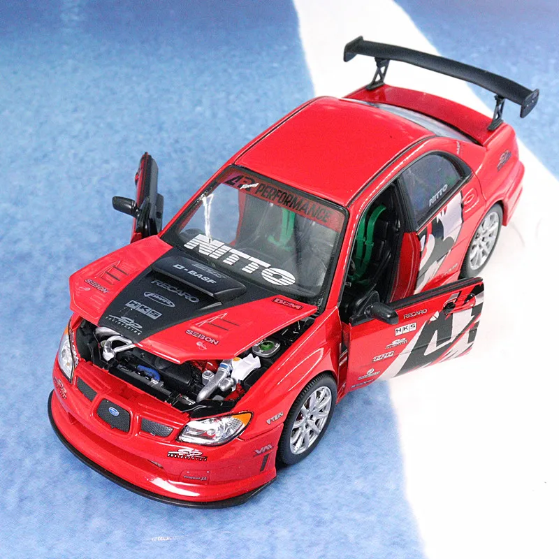 WELLY Diecast Car Model 1:24 Scale APR Subaru Impreza Performance Classic Metal Alloy Toy Sports for Kid Gift Collection | Игрушки и