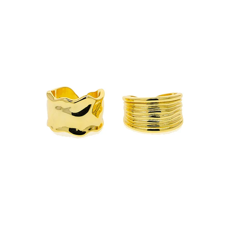 

Minimalist 925 Sterling Silver Engagement Rings New Trends France Gold Plated Multilayer Geometric Bride Jewelry Gifts