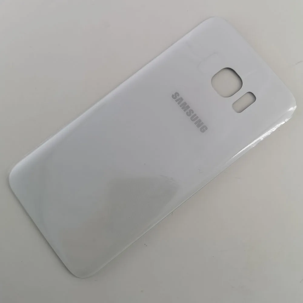 Белый 10 шт./лот S7 EDGE задняя крышка батарея чехол 3D стекло Корпус Крышка для SAMSUNG Galaxy S7 EDGE G935F задняя дверь+ клейкая наклейка - Цвет: Белый
