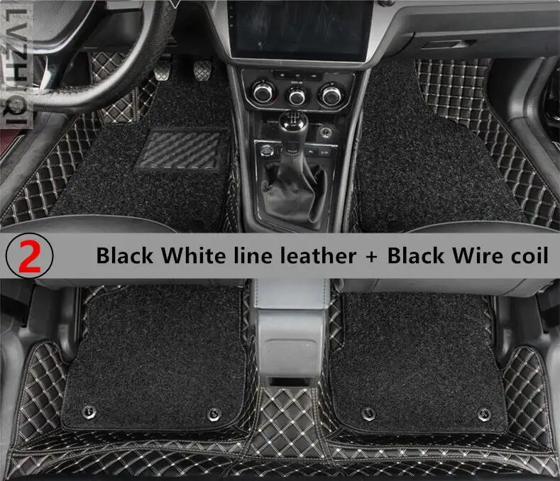 

Напольный коврик для Land Rover Range Rover Sport 2006-2013, ковры для ног, двухслойный коврик с кожаной проволочной катушкой и автоматической вышивкой