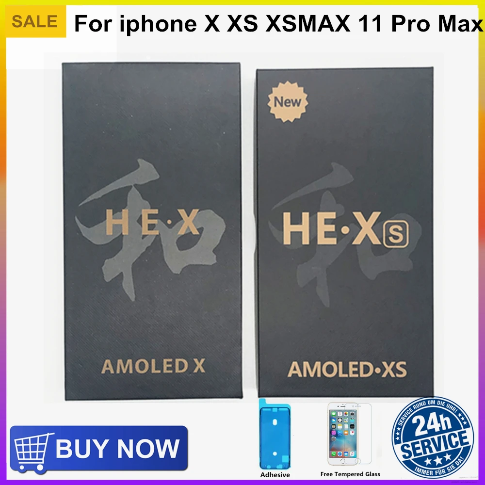 

10pcs HE AMOLED LCD Screen For iPhoneX LCD Display Touch Screen Digitizer Assembly For iPhone X XS 11 Pro XSMax XR 11 Pro Max