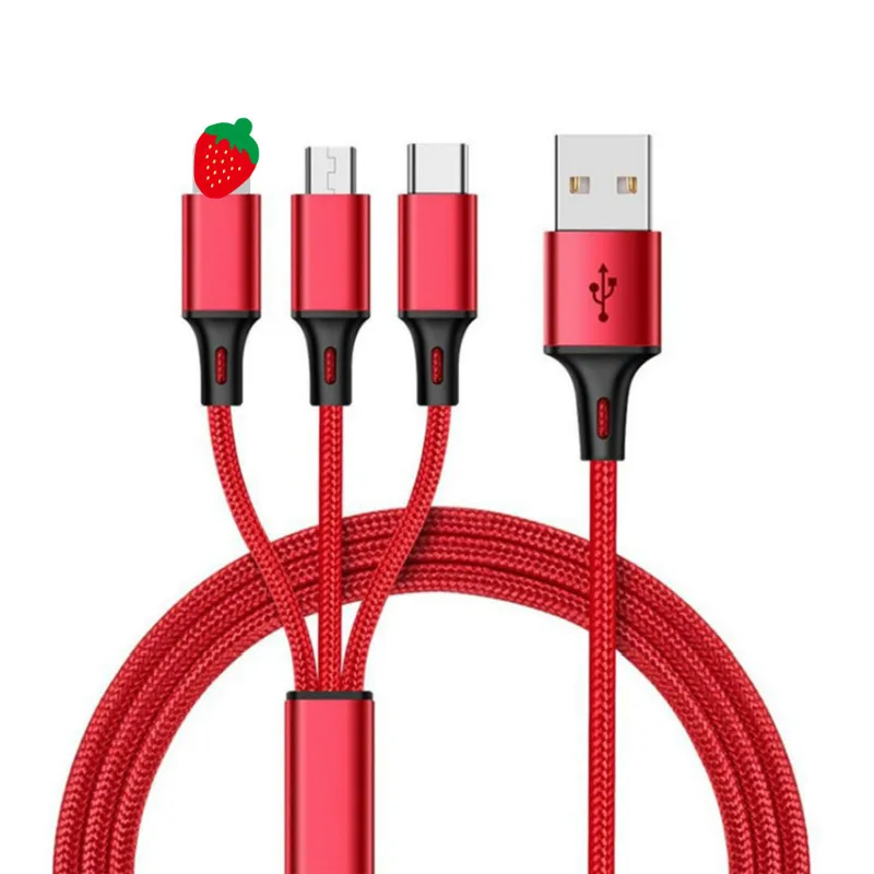 Одна линия три использовать кабель для быстрой зарядки интеллигентая (ый) шунта