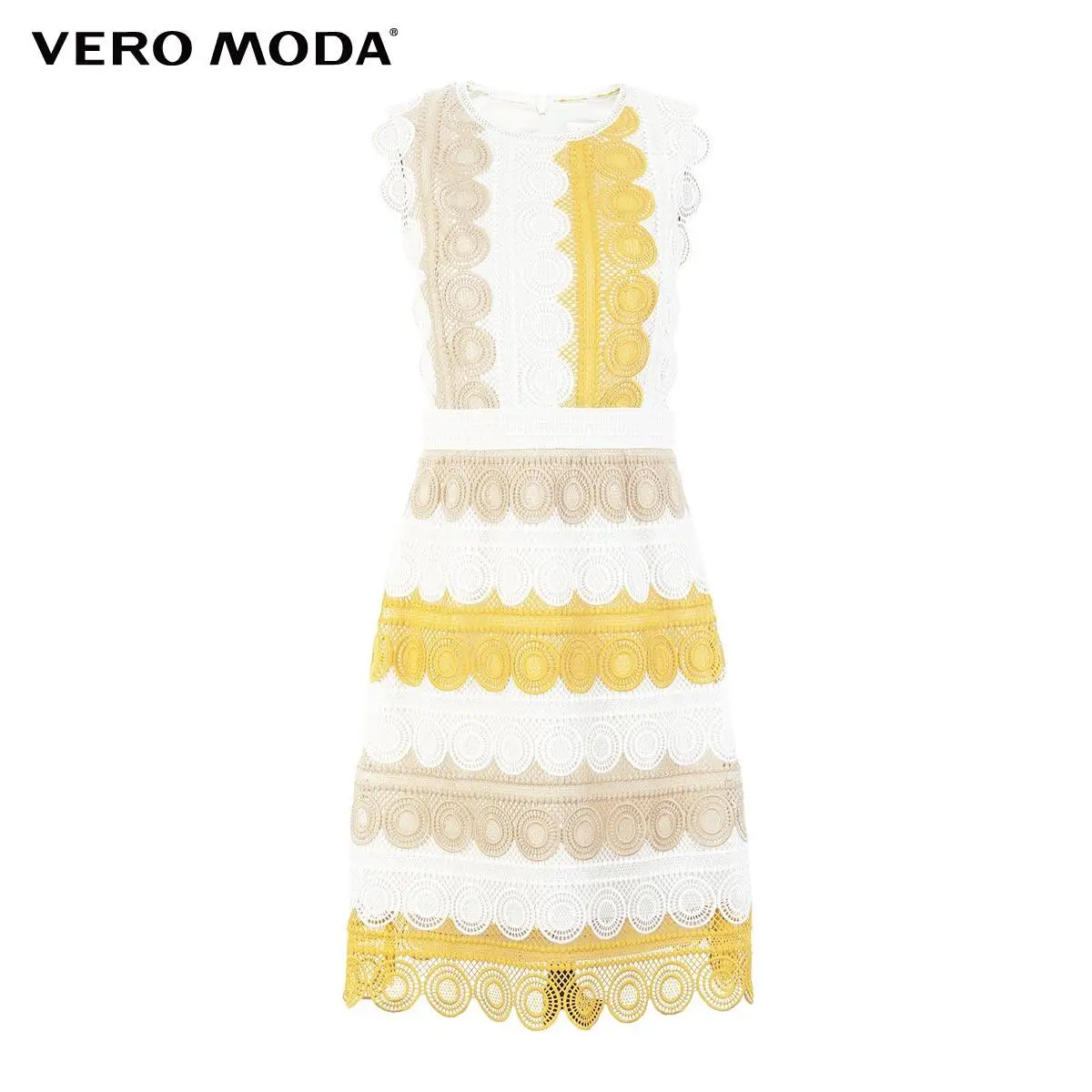 

Vero Moda Women Vintage Assorted Colors Crocheted Multi-Tiered Sleeveless A-line Office Dress | 32017A506