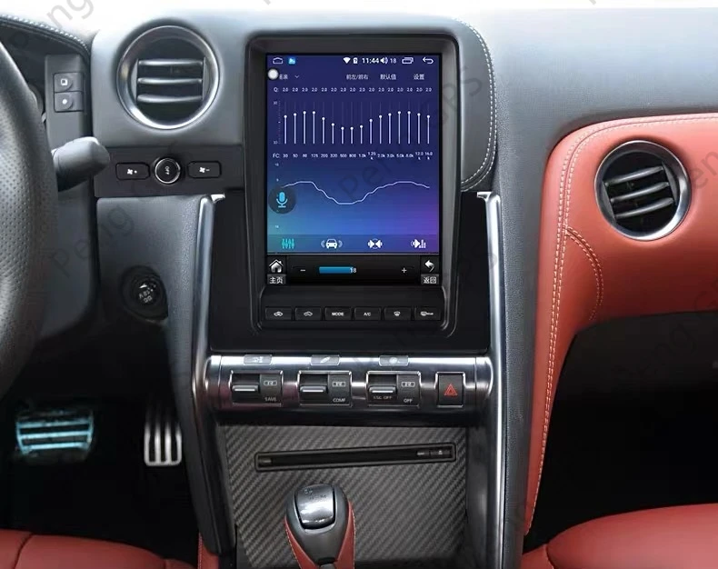 6 + 128G GPS-навигатор для Nissan GT-R GTR Skyline Android Tesla Screen 2008-2017 DVD-плеер Carplay DSP мультимедийное