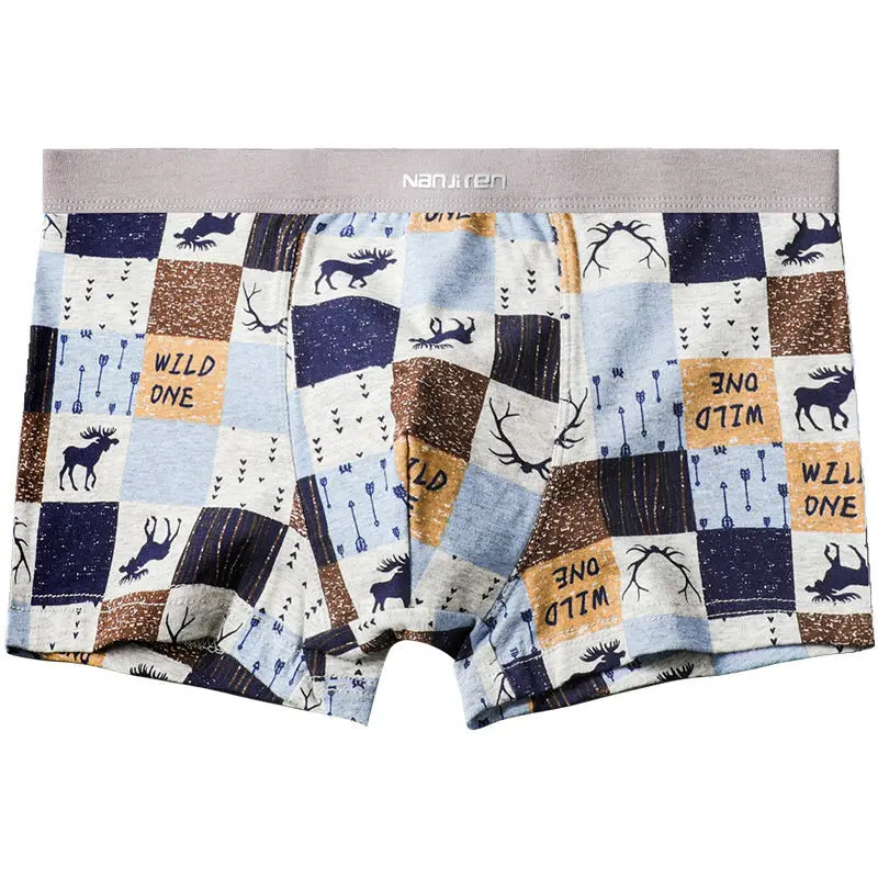 4pcs/ot Mens Boxers Underwear Cotton Boxer Underpants Homme Boxershorts Cazoncios Hombre Jockstrap Panties for Man U Convex