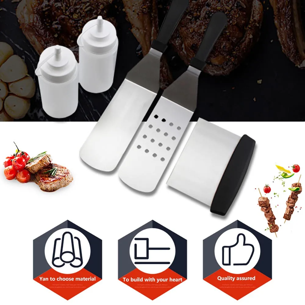 

5pcs Stainless Steel Barbecue Tool Portable Barbecue Tool Set For Home Outdoor Camping Picnic BBQ Barbecue Tool Set Kitchen