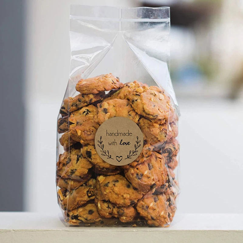 

500PCS Artistic Font Thank You Stickers Labels Decoration Kraft Paper Scrapbook Sealing Sticky Sticker Stationery Supplies