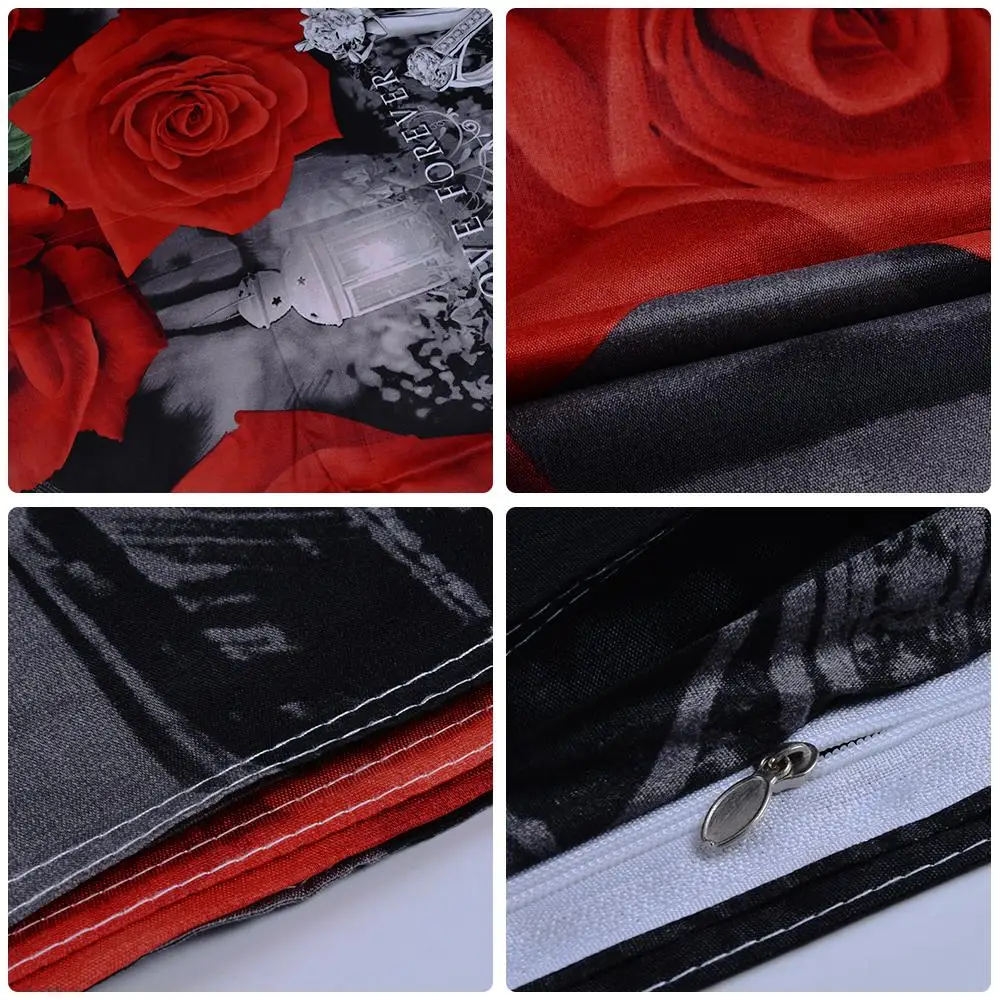 DIDIHOU роскошное постельное белье с принтом роз пододеяльник Комплект постельного