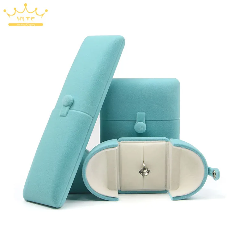 Высококачественная фланелевая подвесная коробка с двумя открывающимися защелками шкатулка для ювелирных