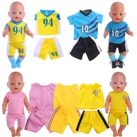 2021 fashion doll garment soccer suit fit 18 inch american 43cm babydoll clothes accessoriesgirls toysgenerationbirthday gift