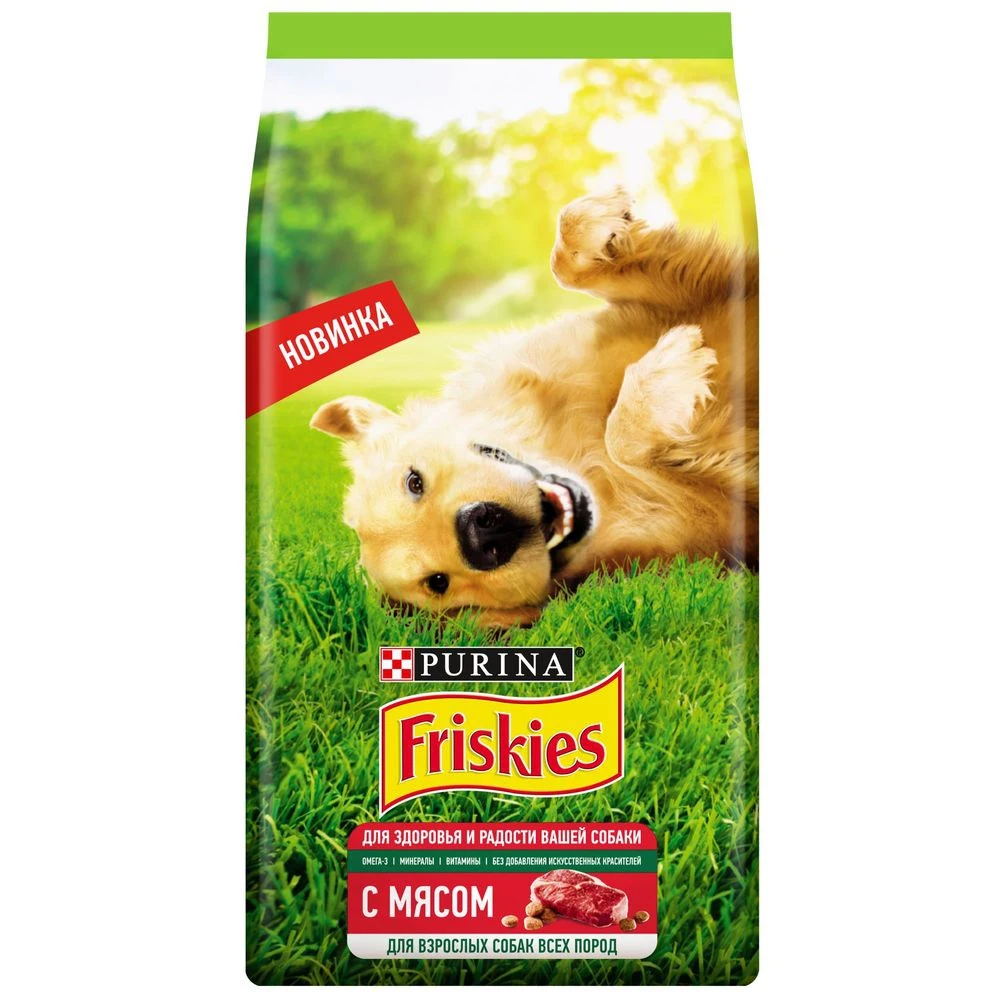Cухой корм Friskies для взрослых собак с мясом Пакет 2кг goods products treats - купить по