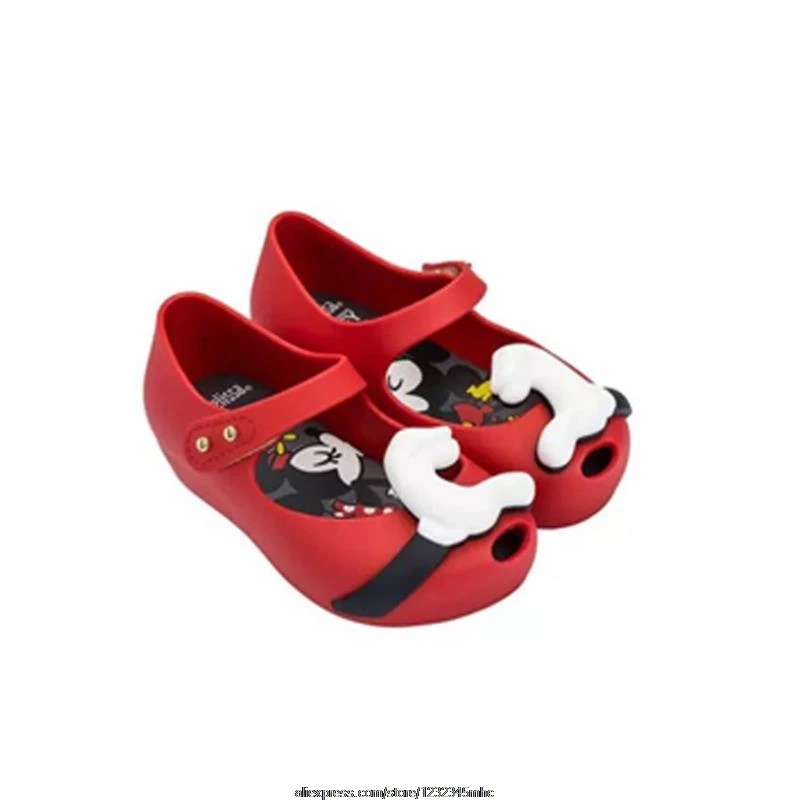 Новые оригинальные летние сандалии Melissa Mini для девочек детские желе с Микки и