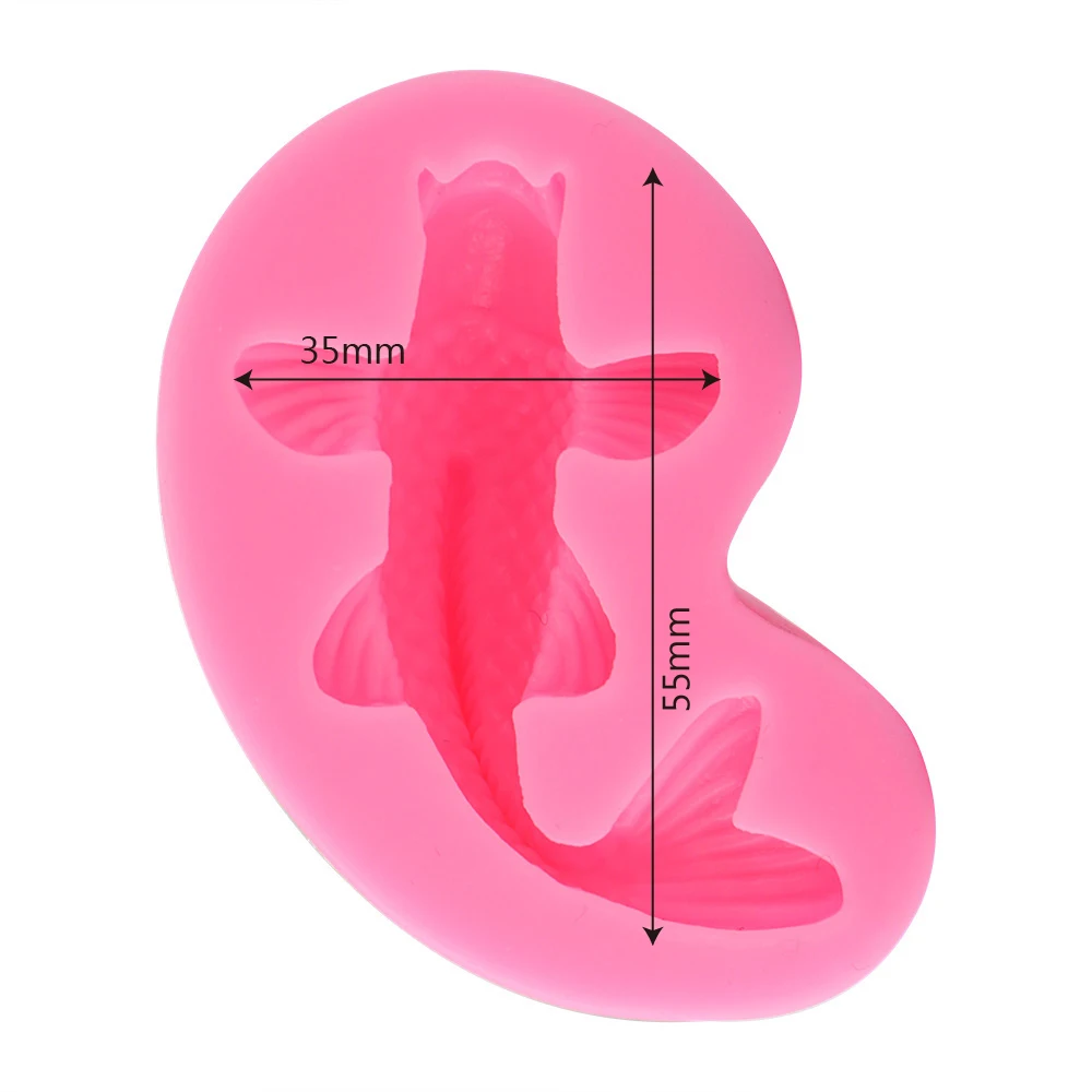 

Silicone Chocolate Mold Confectionery Pudding Mold 3D Koi Fish Carp Mold DIY Cake Decorating Tool Baking Tool