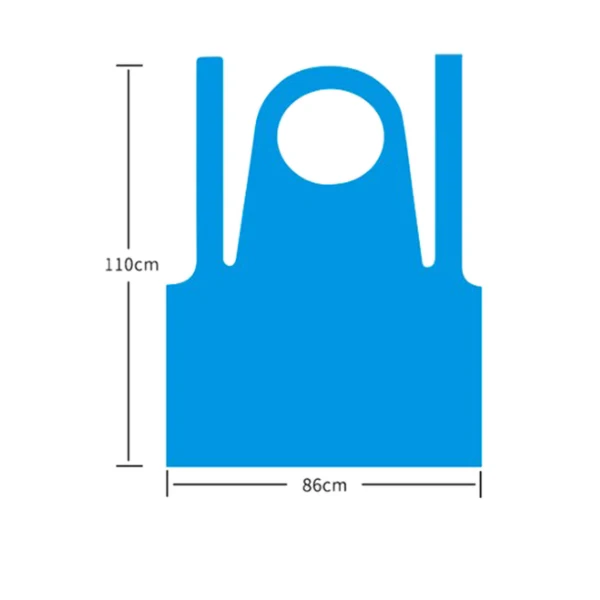 

100Pc Blue Disposable Cleaning Apron Neutral Outdoor Camping PE Apron Cooking Hygiene Kitchen Cleaning Apron