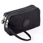 Женский клатч на трех молниях, милый кошелек для мелочи, карт, наличных денег, телефона, дамская сумка-Органайзер, вместительные кошельки для девушек