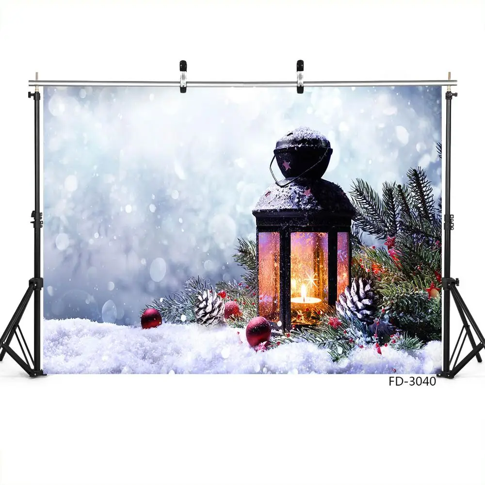 

Рождественский шар Зимний снег, фонарики боке Виниловый фон для фотосъемки декор для детей Новорожденные вечерние фотосессия фотостудия р...