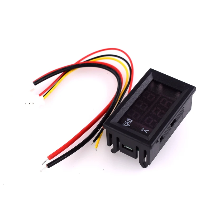 Цифровой вольтметр Амперметр постоянного тока 0 100 в 1 А двойной дисплей детектор
