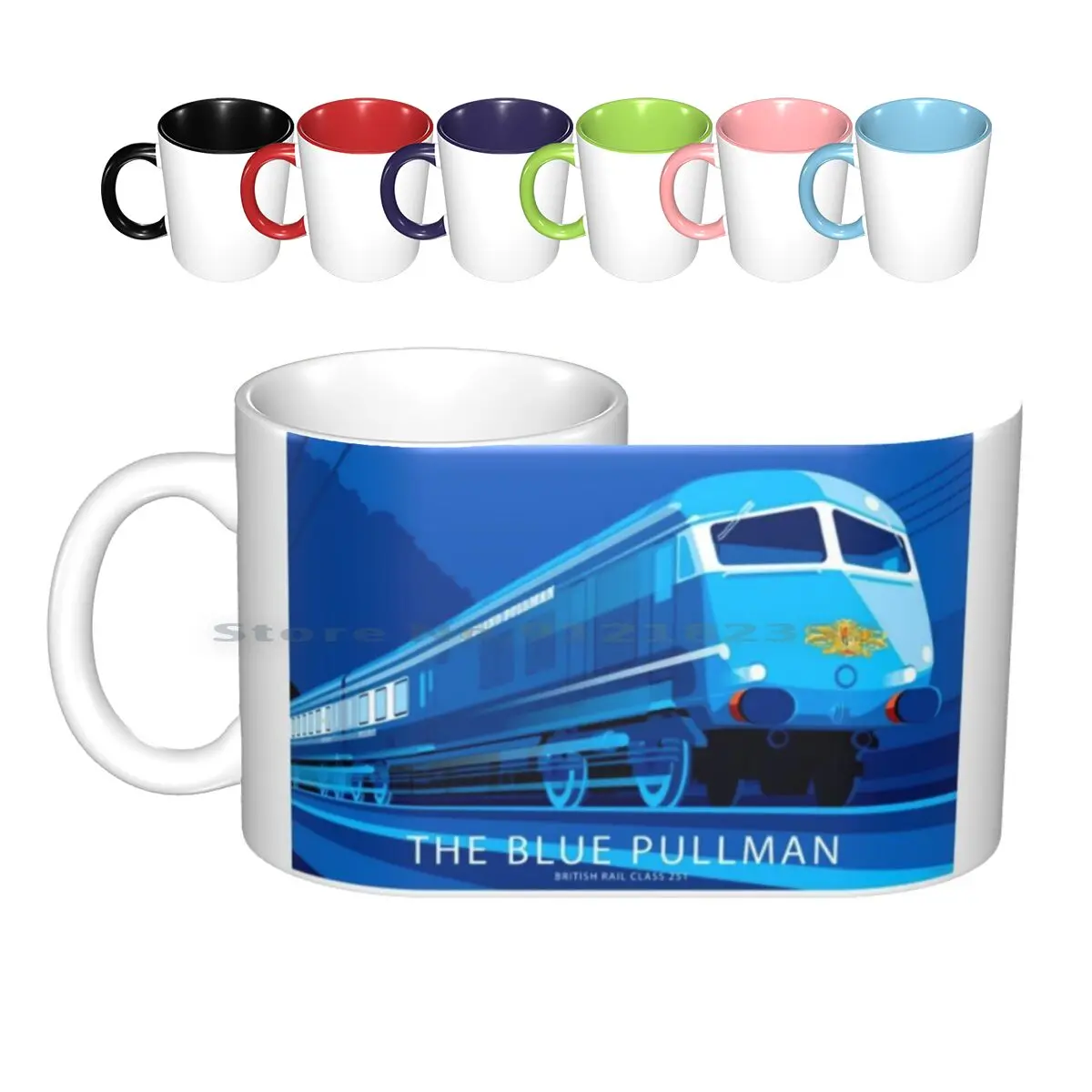 

The Blue Pullman Ceramic Mugs Coffee Cups Milk Tea Mug Blue Pullman Nostalgia Heritage Railway Loco London Travel Transport