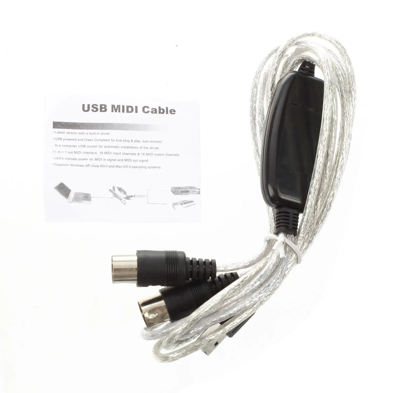 USB IN-OUT MIDI кабель конвертер ПК к музыкальной клавиатуре адаптер Шнур | Электроника