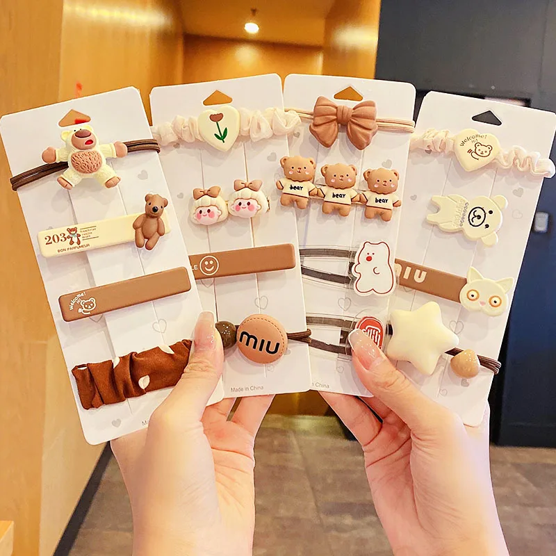 Заколки для волос девочек 4 шт./компл. милые детские заколки кремового цвета с