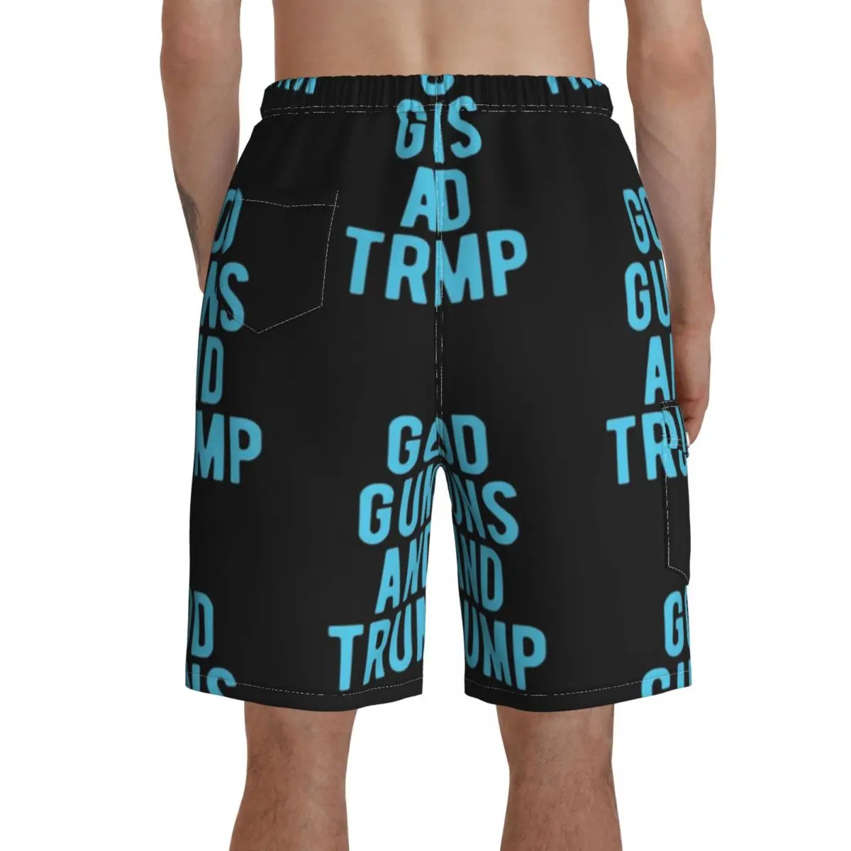 

Gun Board Shorts Men Bathing Swimming Trunks Polyester Funny Swim Trunks