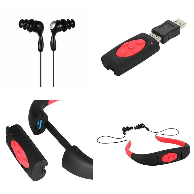 Спортивные Водонепроницаемый 8 Гб открытая плавательная Дайвинг подводная MP3