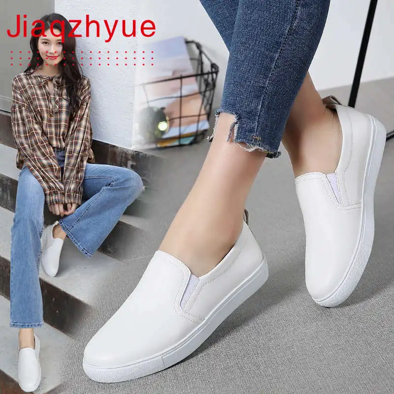 

Leather Light Soft Sport Sneakers Woman Summer Running Shoes for Women Sports Shoes Slip on Walking Jogging Women's Flat Shoe G8