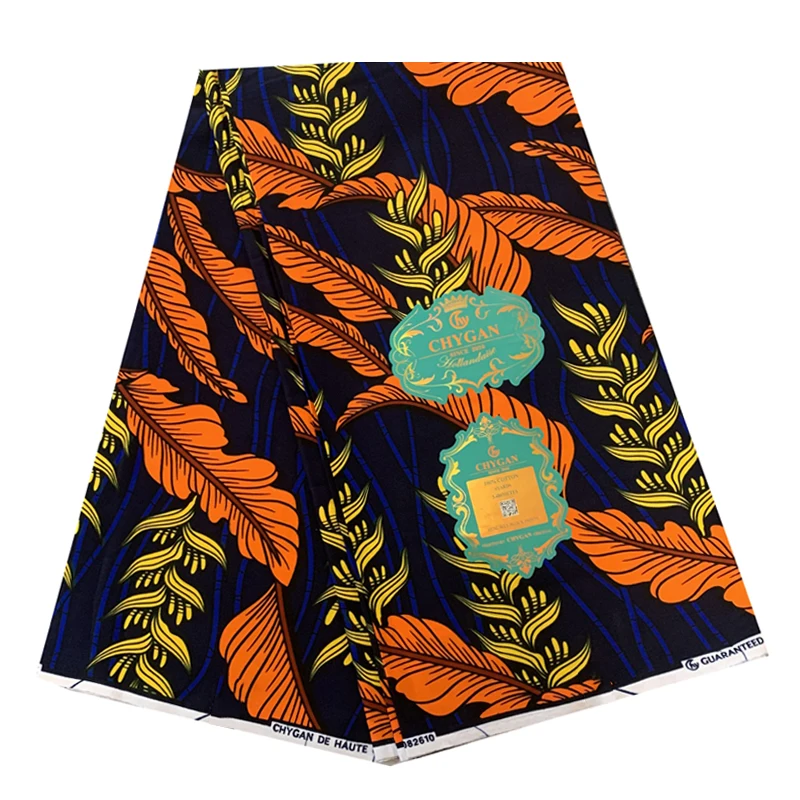 

By The Yards Ankara Style African Wax Dye Printed Cotton Fabric 100%Breathable Nigerian Party Dress Material For Sewing R-V 7-65