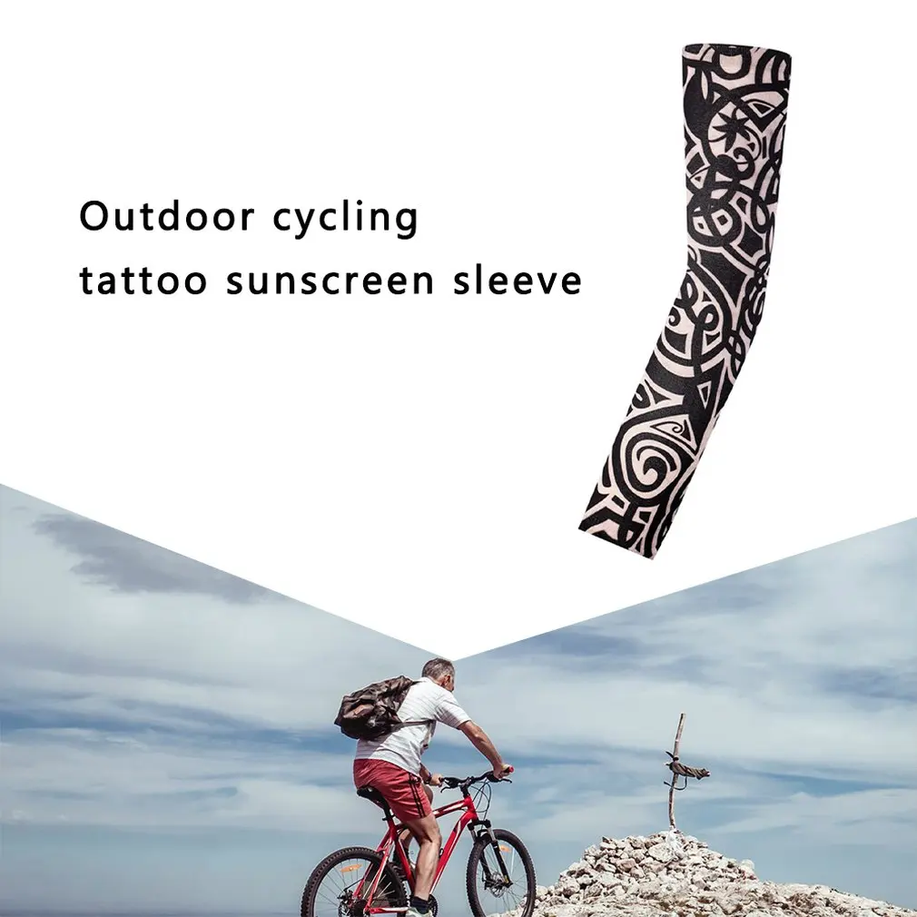 Бесшовный рукав для татуировки с цветами на руку езды солнце защитный | Красота и