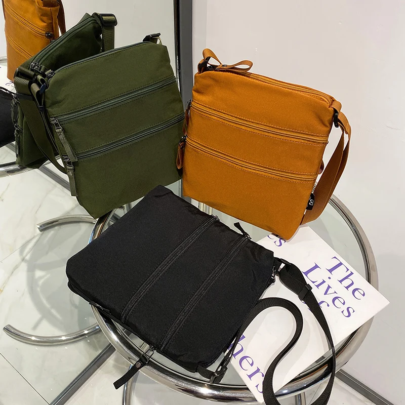 

Crossbody Bags For Women 2021 Nylon Leather Retro Casual Shoulder Bag Trend Female Student Outdoor Travel Handbags And Purse