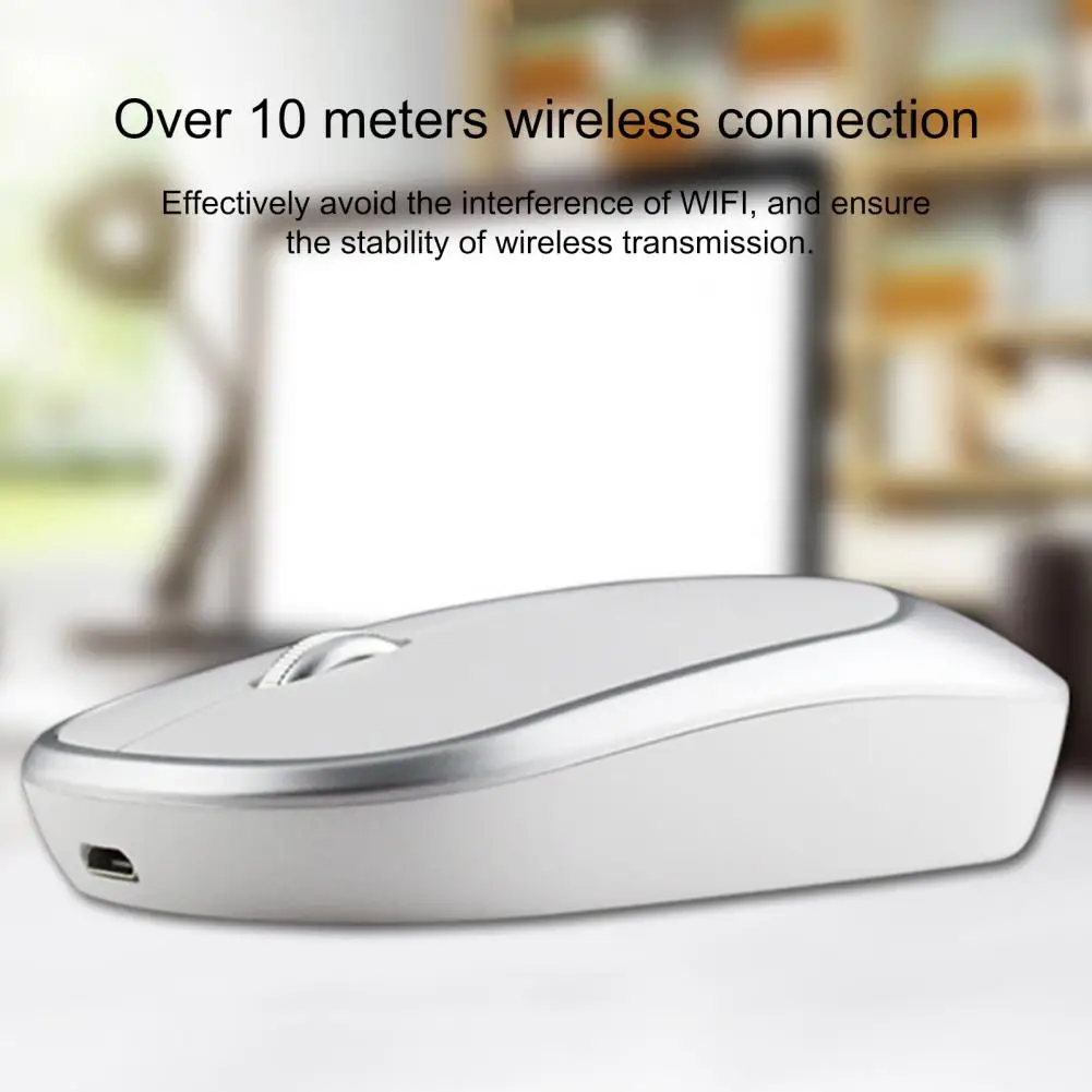 Ultra-Thin 2.4Ghz Mute Button Rechargeable Wireless Mouse Silence Mause for Office Home Laptop Computer PC Accessories | Компьютеры и