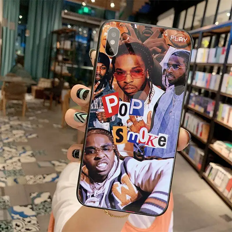 

Pop Smoke Rapper Phone Cases Tempered glass For iphone 5C 6 6S 7 8 plus X XS XR 11 PRO MAX