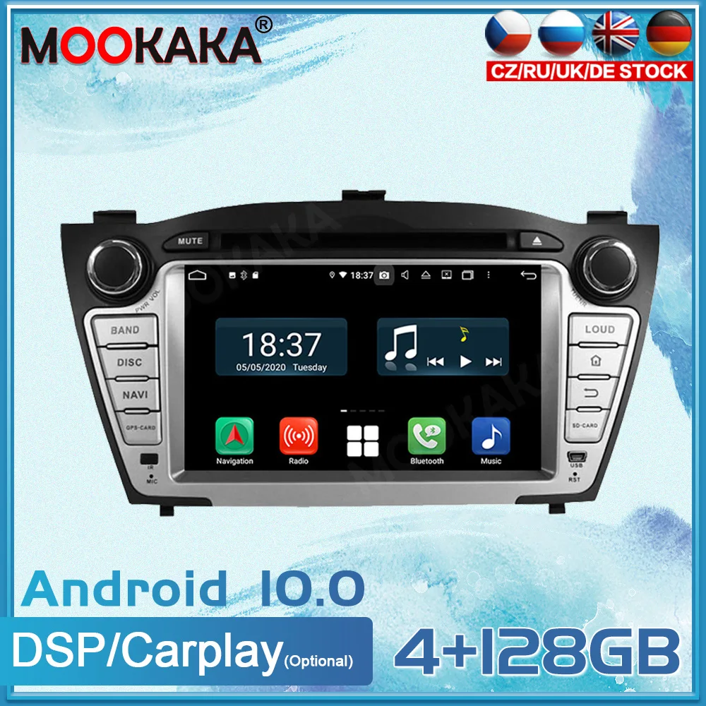 

Android 10 для HYUNDAI IX35 2009-2013 Автомобильный мультимедийный плеер GPS-навигация головное устройство автомобильное радио стерео магнитофон Carplay