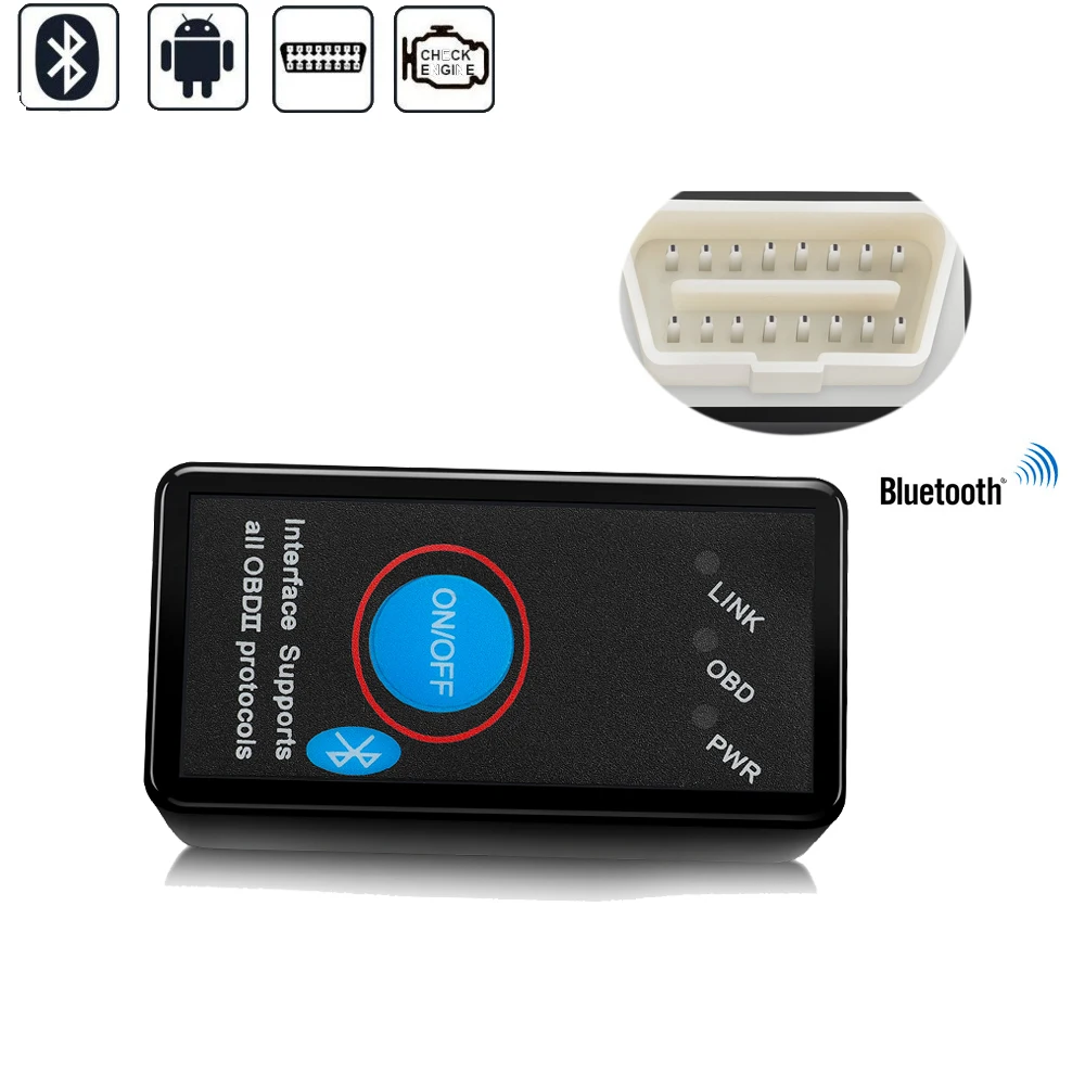 OBDII ELM327 считыватель кодов неисправностей для Renault Clio 2004/Espace/Fluence 2011 2013/Duster 2019/Koleos