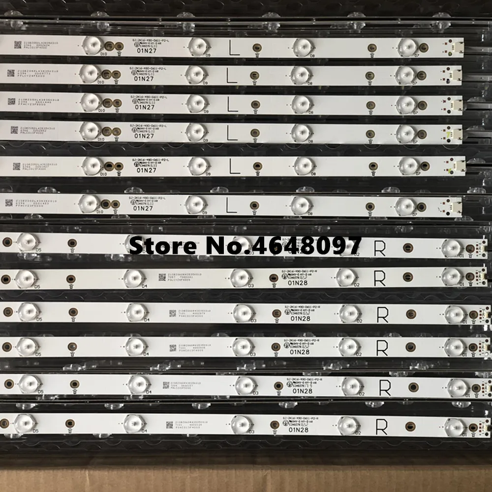 Светодиодный Подсветка полосы для Philips 49 &quotТВ 49PUF6701/T3 GJ-2K15-XM-D2P5C1-490-D611-C1 49puh490 0/88