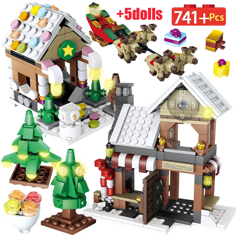 

Конструктор "Рождественская елка", снеговик, 741 шт.