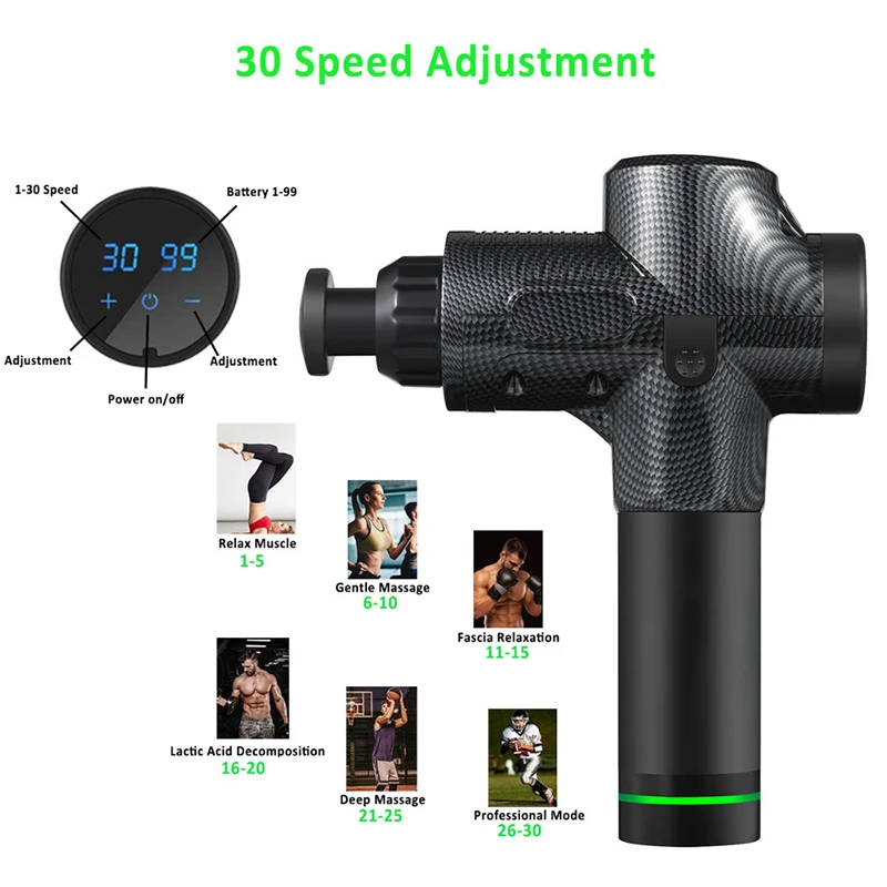 Массажный пистолет ударный Электрический массажер для глубоких тканей и снятия