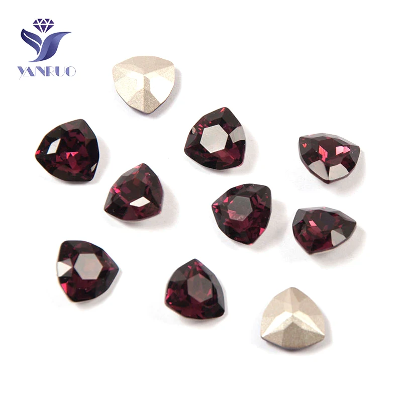 Amethyst YANRUO 4706 супер качество камни и кристаллы пришить страз в форме когтя Pointback ремесло кристалл для камней для украшения одежды - Цвет: Amethyst
