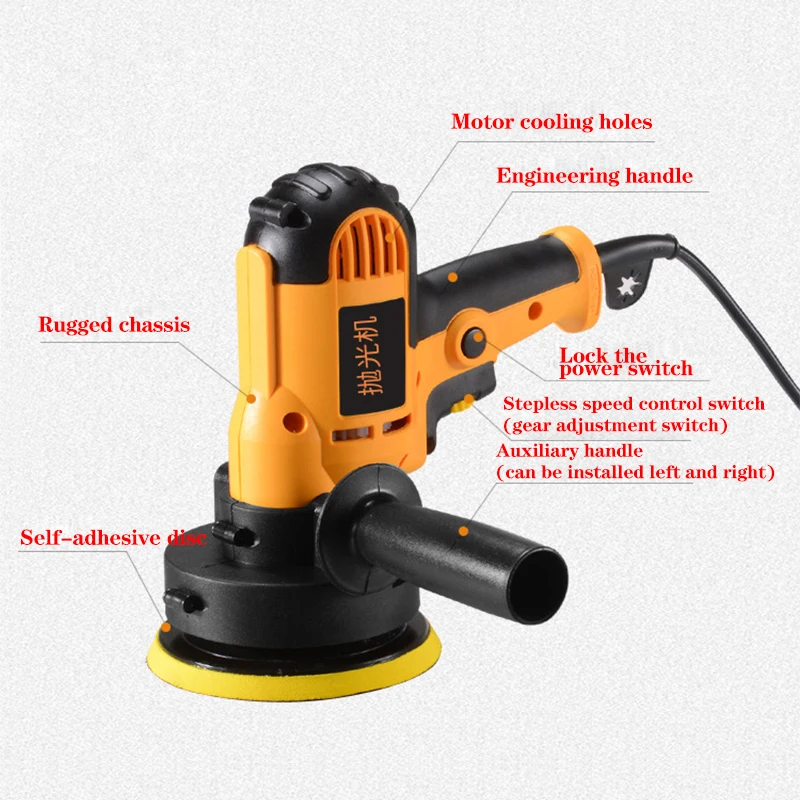 

220V 700W Electric Car Polisher Machine Auto Polishing Machine Adjustable Speed Sanding Waxing Tools Car Accessories Powewr Tool