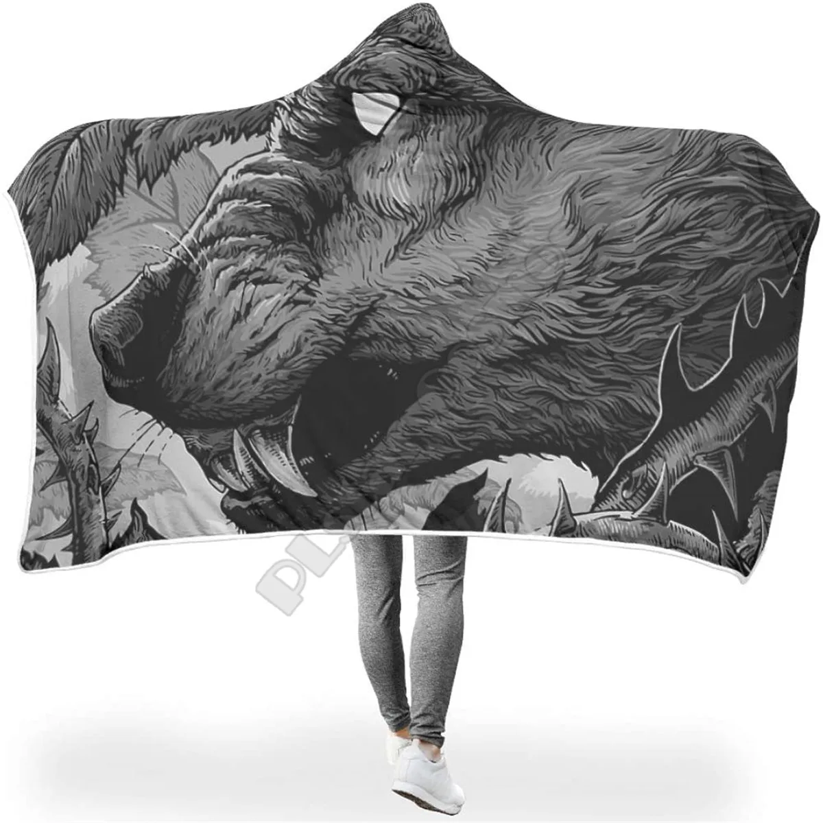 

Animal Wolf Breathable Hooded Blanket 3D Printed Wearable Blanket Adults men women kids Boy Girl Blanket blanket throw