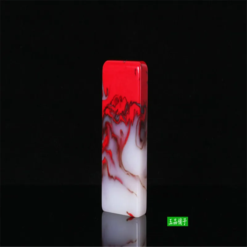 Китайская ручная резьба натуральный куриный кровь Камень плоский уплотнитель |