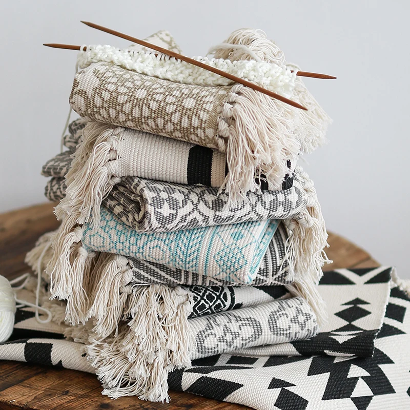 Ковер в стиле ретро для дивана гостиной спальни ковер из хлопчатобумажной пряжи