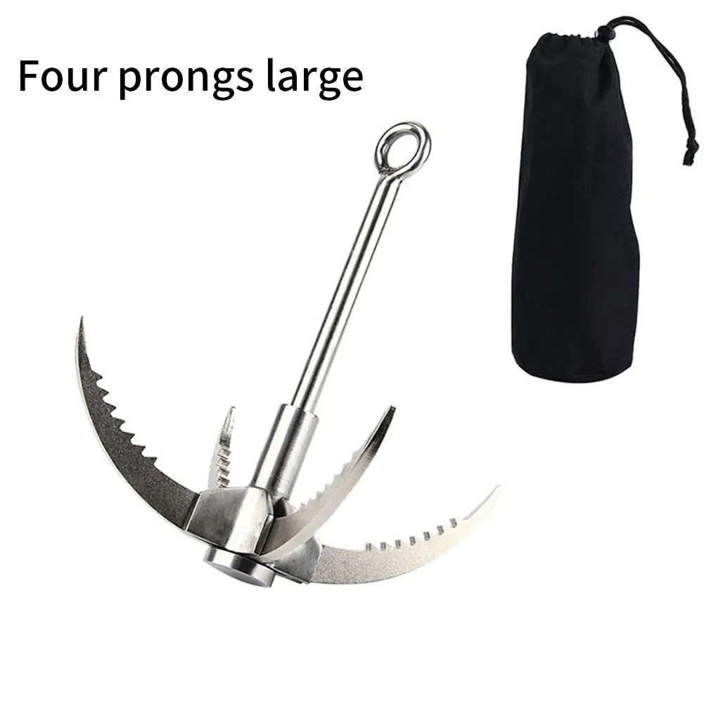

Grappling Hook Multifunctional Foldable Stainless Steel Climbing Survival Claw Hooks For Outdoor Rock Mountaineering Tools