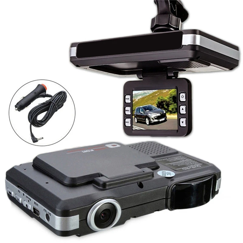 

2 in 1 Car Dash Cam DVR Recorder Speed Test Detector G-Sensor 1080P Car Rear View Camera Video Recorder